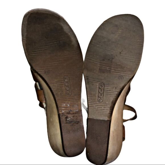 Ecco gladiator wedges size 41 leather - Picture 5 of 11